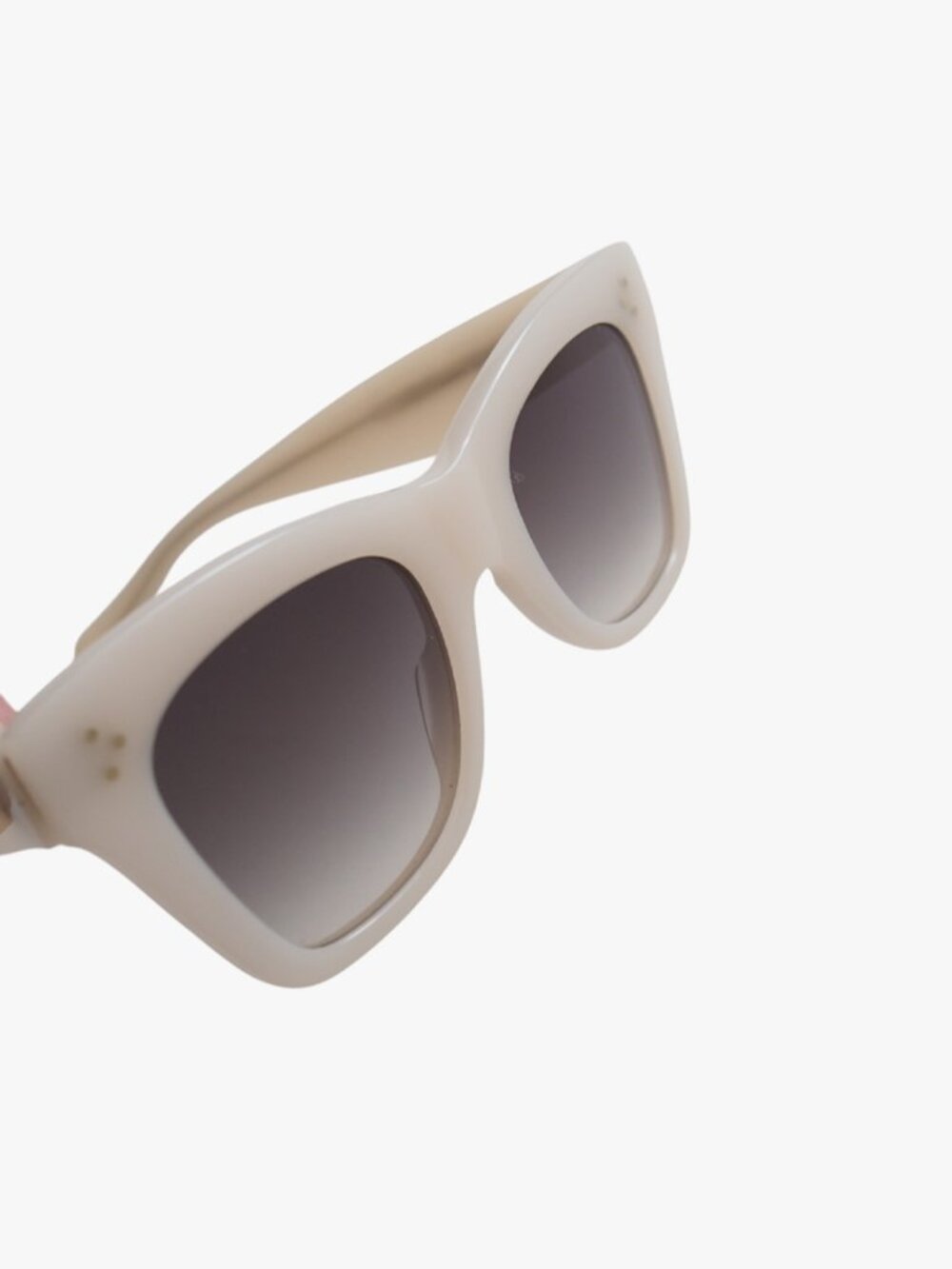 CELINE | "TILDA" SUNGLASSES IN OFF-WHITE BEIGE ACETATE - Picture 6 of 7